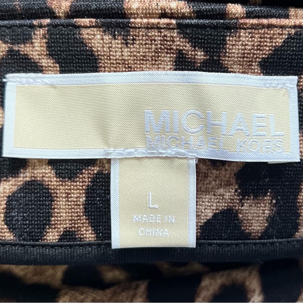 Michael Kors Women’s Black Leopard Print Skirt Size L - Picture 5 of 6